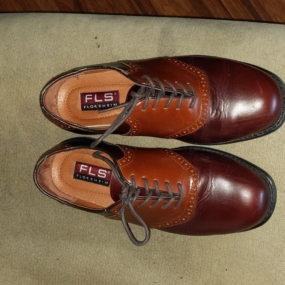 Florsheim men leather lace up shoes 8 1/2